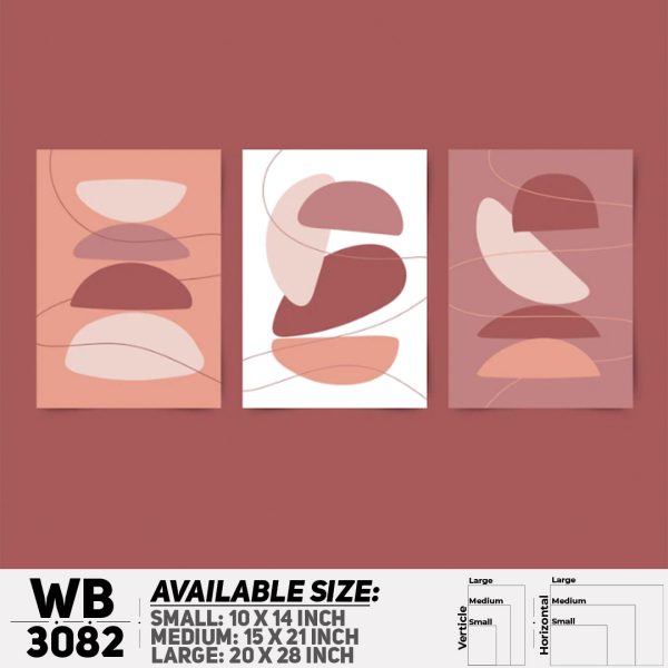 DDecorator Modern Abstract ArtWork (Set of 3) Wall Canvas Wall Poster Wall Board - 3 Size Available - WB3082 - DDecorator
