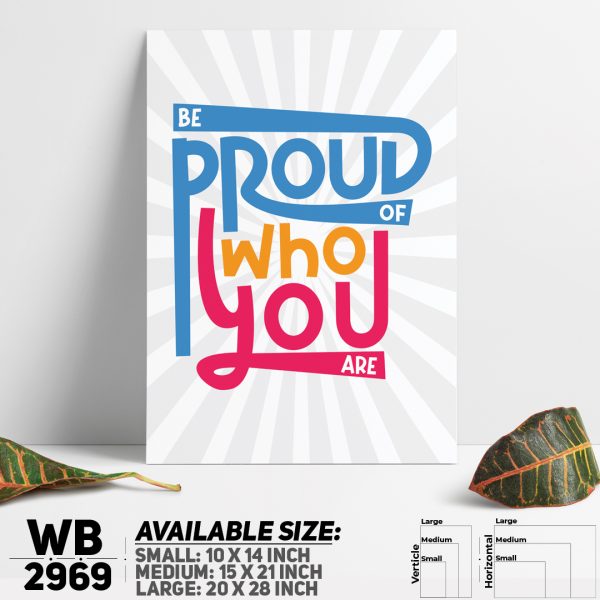 DDecorator Be Proud Of Yourself - Motivational Wall Canvas Wall Poster Wall Board - 3 Size Available - WB2969 - DDecorator