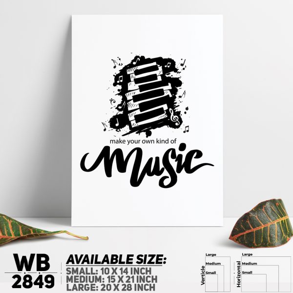 DDecorator Music - Motivational Wall Canvas Wall Poster Wall Board - 3 Size Available - WB2849 - DDecorator