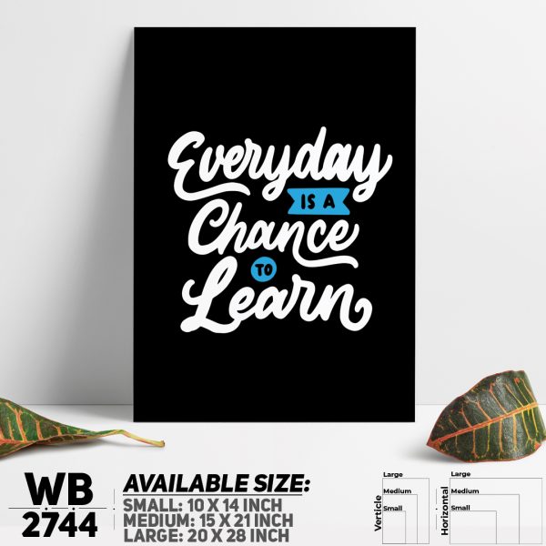 DDecorator Learn Everyday - Motivational Wall Canvas Wall Poster Wall Board - 3 Size Available - WB2744 - DDecorator