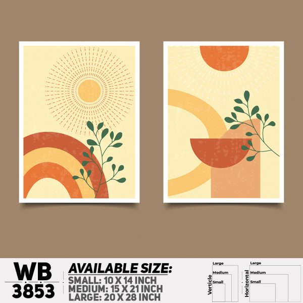 DDecorator Flower And Leaf ArtWork (Set of 2) Wall Canvas Wall Poster Wall Board - 3 Size Available - WB3853 - DDecorator