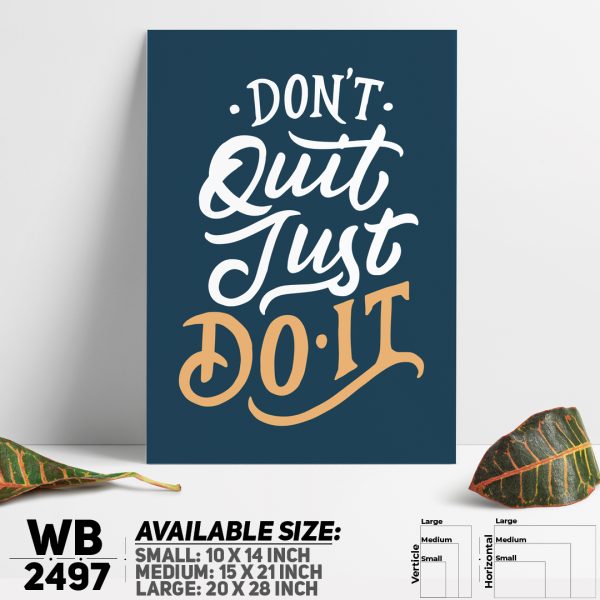 DDecorator Don't Quit Just Do It - Motivational Wall Canvas Wall Poster Wall Board - 3 Size Available - WB2497 - DDecorator
