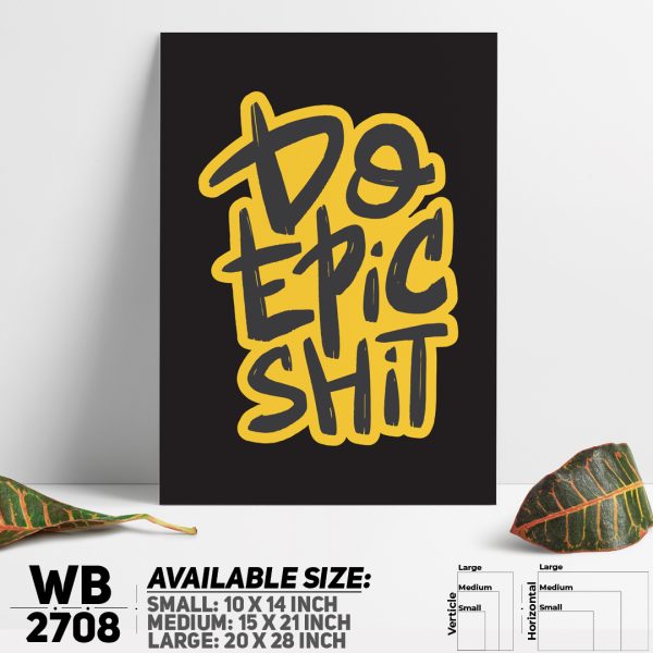 DDecorator Do Epic Thing - Motivational Wall Canvas Wall Poster Wall Board - 3 Size Available - WB2708 - DDecorator