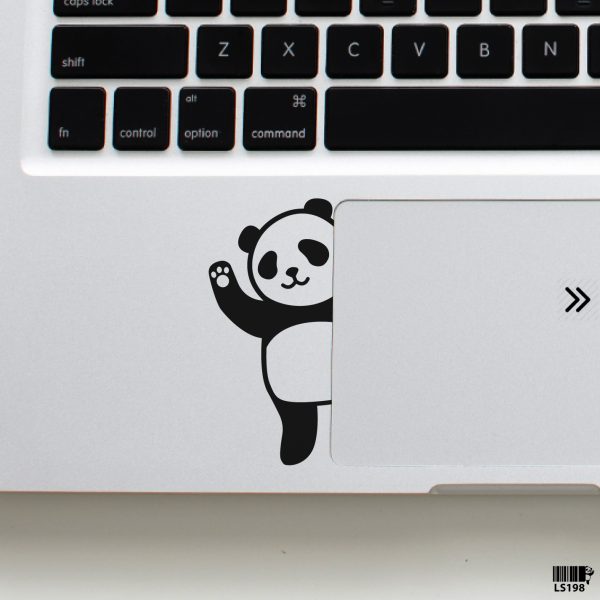 DDecorator Baby Panda Waving Hi (Left) Laptop Sticker Vinyl Decal Removable Laptop Stickers For Any Kind of Laptop - LS198 - DDecorator