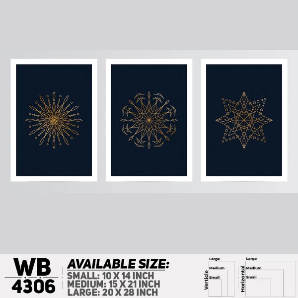 DDecorator Abstract Art (Set of 3) Wall Canvas Wall Poster Wall Board - 3 Size Available - WB4306 - DDecorator