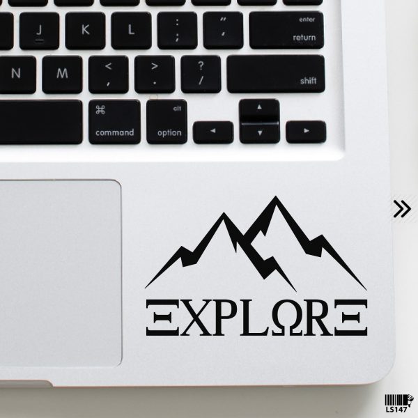 DDecorator Explore in Stylish Font Laptop Sticker Vinyl Decal Removable Laptop Stickers For Any Kind of Laptop - LS147 - DDecorator