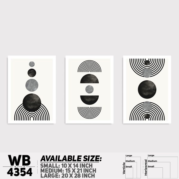 DDecorator Abstract Art (Set of 3) Wall Canvas Wall Poster Wall Board - 3 Size Available - WB4354 - DDecorator