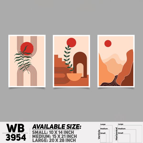 DDecorator Landscape Horizon Art (Set of 3) Wall Canvas Wall Poster Wall Board - 3 Size Available - WB3954 - DDecorator