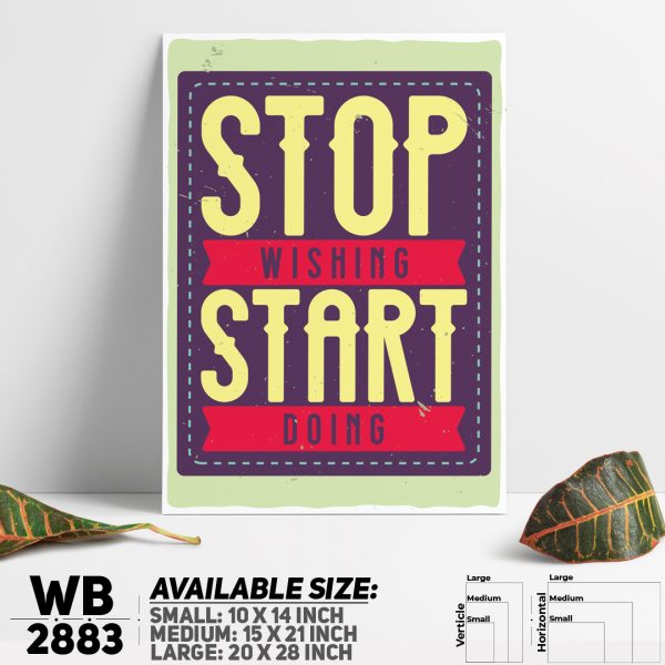 DDecorator Start Doing - Motivational Wall Canvas Wall Poster Wall Board - 3 Size Available - WB2883 - DDecorator
