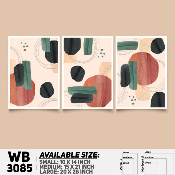 DDecorator Modern Abstract ArtWork (Set of 3) Wall Canvas Wall Poster Wall Board - 3 Size Available - WB3085 - DDecorator