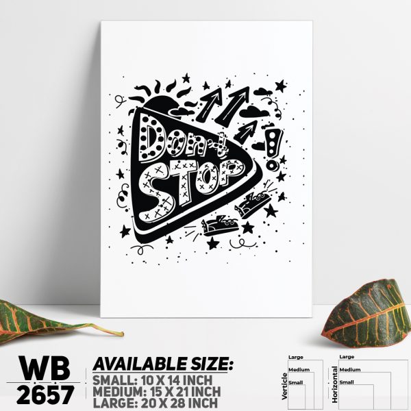 DDecorator Don't Stop - Motivational Wall Canvas Wall Poster Wall Board - 3 Size Available - WB2657 - DDecorator