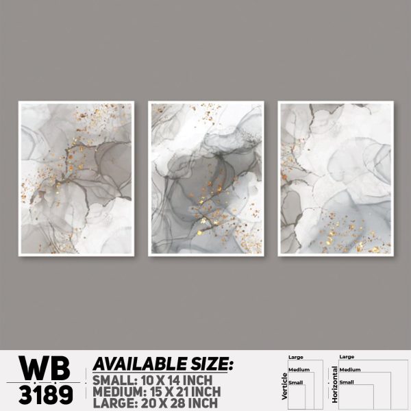 DDecorator Modern Abstract ArtWork (Set of 3) Wall Canvas Wall Poster Wall Board - 3 Size Available - WB3189 - DDecorator