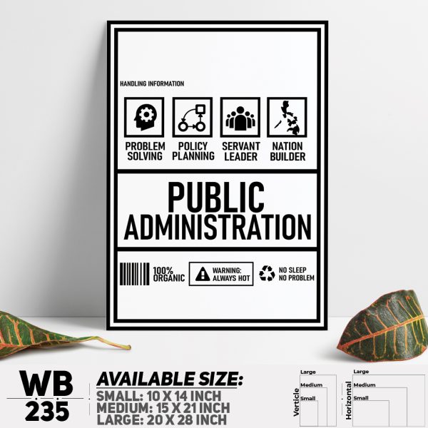 DDecorator Funny Public Administration Parody Wall Canvas Wall Poster Wall Board - 3 Size Available - WB235 - DDecorator