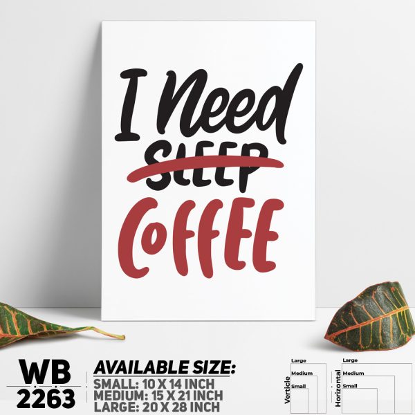 DDecorator I Need Coffee - Motivational Wall Canvas Wall Poster Wall Board - 3 Size Available - WB2263 - DDecorator