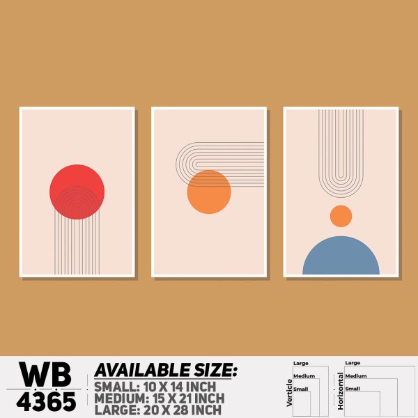 DDecorator Abstract Art (Set of 3) Wall Canvas Wall Poster Wall Board - 3 Size Available - WB4365 - DDecorator