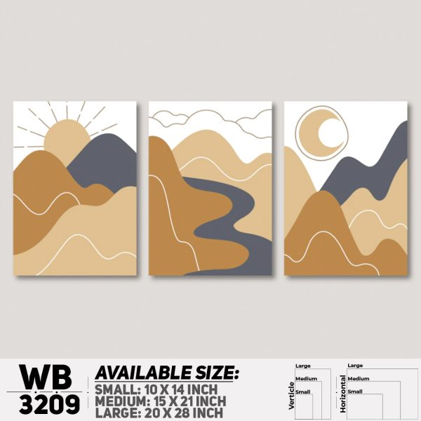 DDecorator Modern Landscape ArtWork (Set of 3) Wall Canvas Wall Poster Wall Board - 3 Size Available - WB3209 - DDecorator