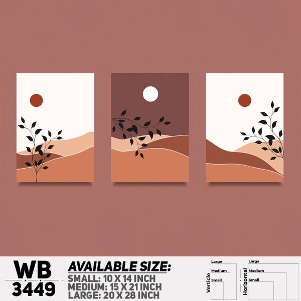 DDecorator Landscape Horizon Art (Set of 3) Wall Canvas Wall Poster Wall Board - 3 Size Available - WB3449 - DDecorator