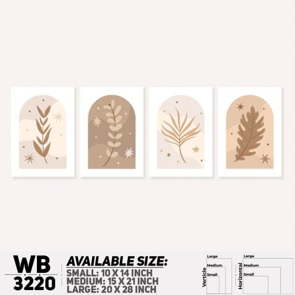 DDecorator Modern Abstract ArtWork (Set of 4) Wall Canvas Wall Poster Wall Board - 3 Size Available - WB3220 - DDecorator