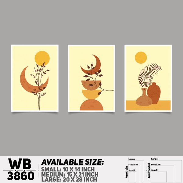 DDecorator Abstract ArtWork (Set of 3) Wall Canvas Wall Poster Wall Board - 3 Size Available - WB3860 - DDecorator