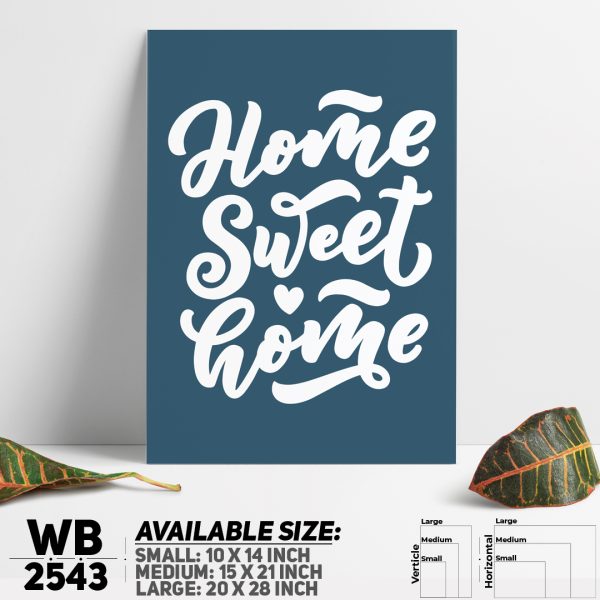 DDecorator Home Sweet Home - Motivational Wall Canvas Wall Poster Wall Board - 3 Size Available - WB2543 - DDecorator