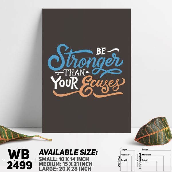 DDecorator Be Stronger - Motivational Wall Canvas Wall Poster Wall Board - 3 Size Available - WB2499 - DDecorator