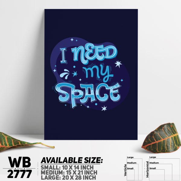 DDecorator Give Me Space - Motivational Wall Canvas Wall Poster Wall Board - 3 Size Available - WB2777 - DDecorator