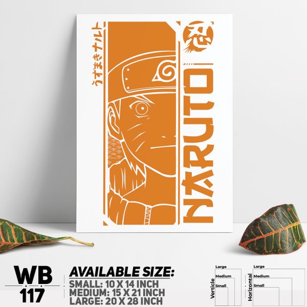 DDecorator Naruto Uzumak Manga Naruto Anime Wall Canvas Wall Poster Wall Board - 3 Size Available - WB117 - DDecorator