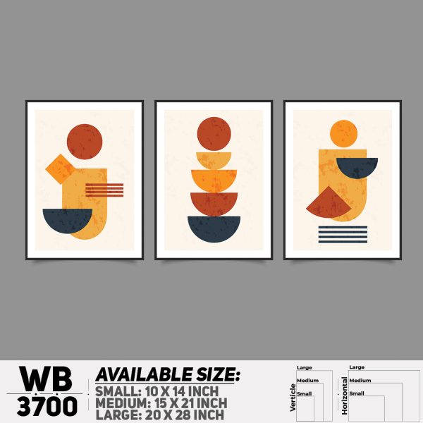 DDecorator Abstract ArtWork (Set of 3) Wall Canvas Wall Poster Wall Board - 3 Size Available - WB3700 - DDecorator