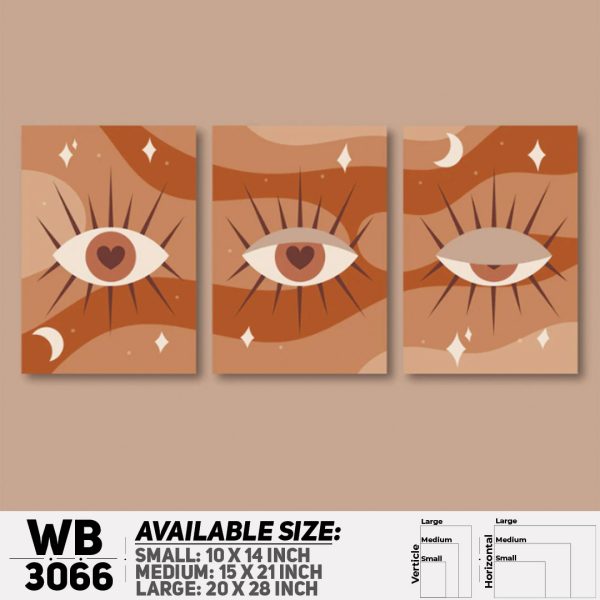 DDecorator Modern Abstract ArtWork (Set of 3) Wall Canvas Wall Poster Wall Board - 3 Size Available - WB3066 - DDecorator