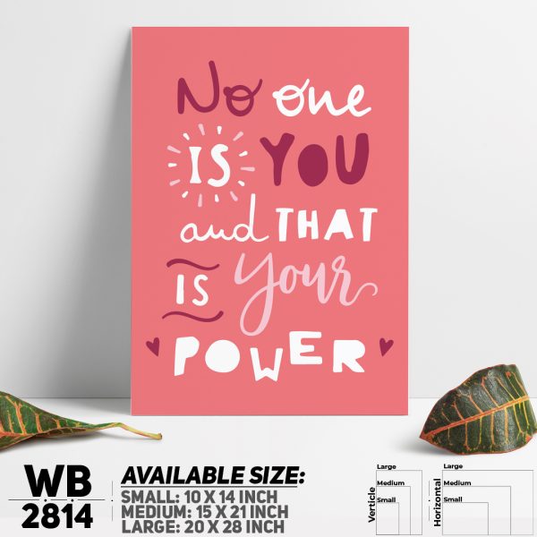 DDecorator Be Powerfull - Motivational Wall Canvas Wall Poster Wall Board - 3 Size Available - WB2814 - DDecorator