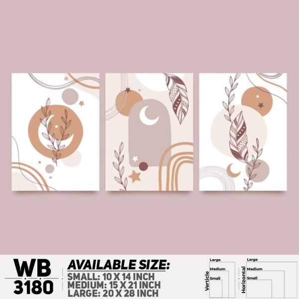 DDecorator Modern Abstract ArtWork (Set of 3) Wall Canvas Wall Poster Wall Board - 3 Size Available - WB3180 - DDecorator