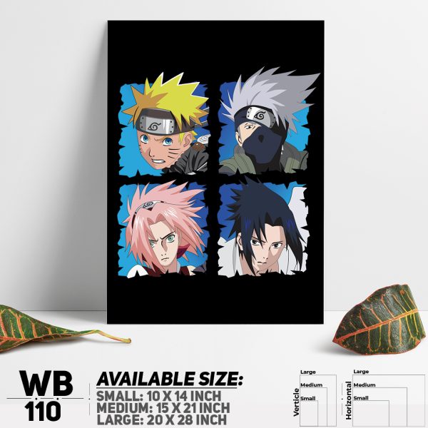 DDecorator Naruto Uzumak Manga Naruto Anime Wall Canvas Wall Poster Wall Board - 3 Size Available - WB110 - DDecorator