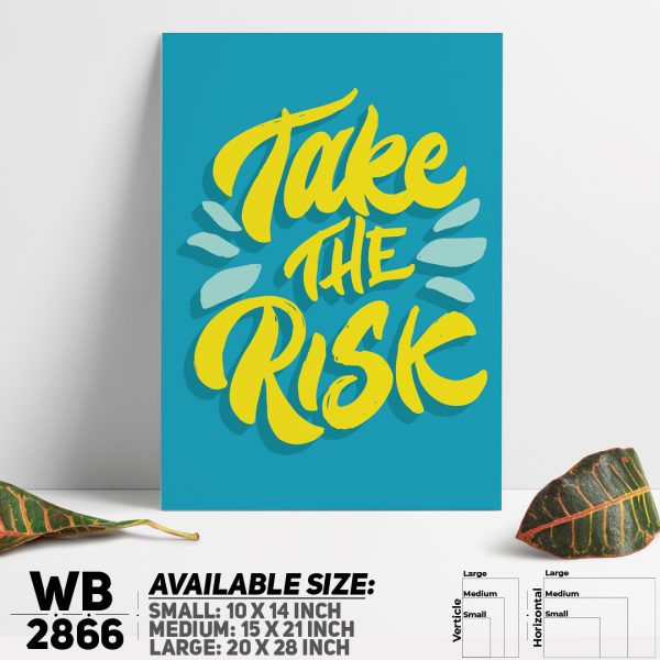 DDecorator Thake The Risk - Motivational Wall Canvas Wall Poster Wall Board - 3 Size Available - WB2866 - DDecorator