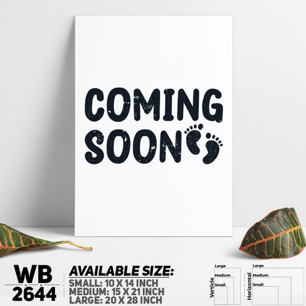 DDecorator Coming Soon Baby Coming - Motivational Wall Canvas Wall Poster Wall Board - 3 Size Available - WB2644 - DDecorator