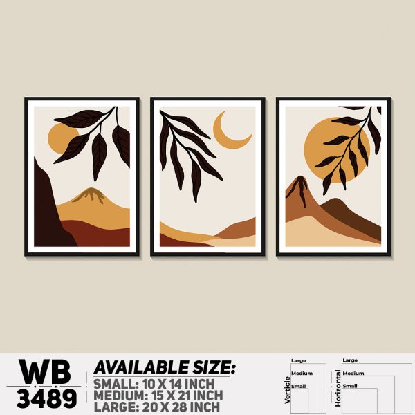 DDecorator Landscape Horizon Art (Set of 3) Wall Canvas Wall Poster Wall Board - 3 Size Available - WB3489 - DDecorator