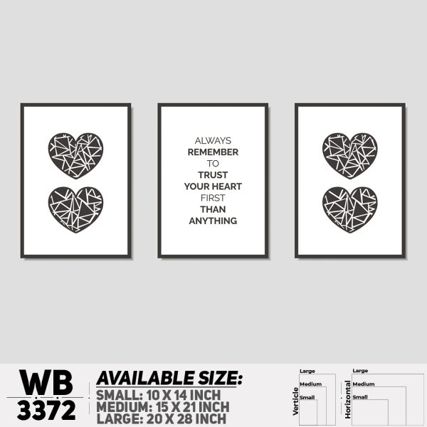 DDecorator Motivational & Abstract Art (Set of 3) Wall Canvas Wall Poster Wall Board - 3 Size Available - WB3372 - DDecorator