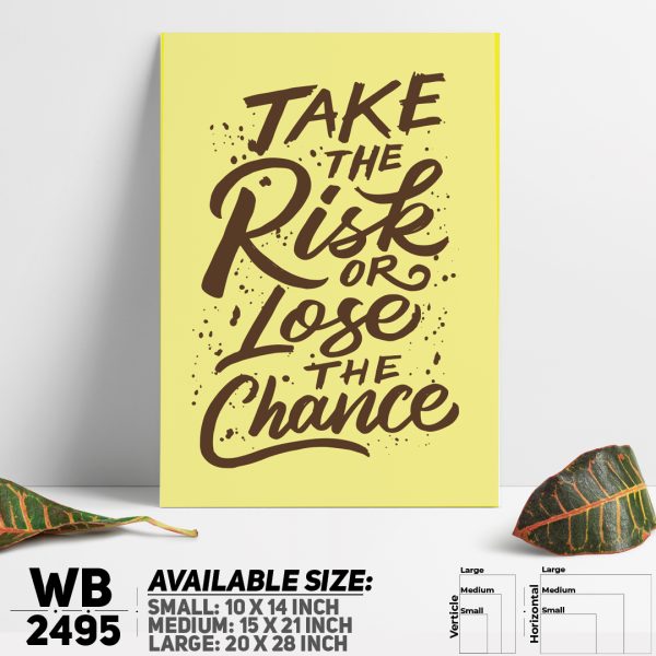 DDecorator Take The Risk - Motivational Wall Canvas Wall Poster Wall Board - 3 Size Available - WB2495 - DDecorator