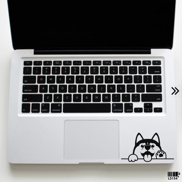 DDecorator Husky Waving with Tongue Out Laptop Sticker Vinyl Decal Removable Laptop Stickers For Any Kind of Laptop - LS154 - DDecorator