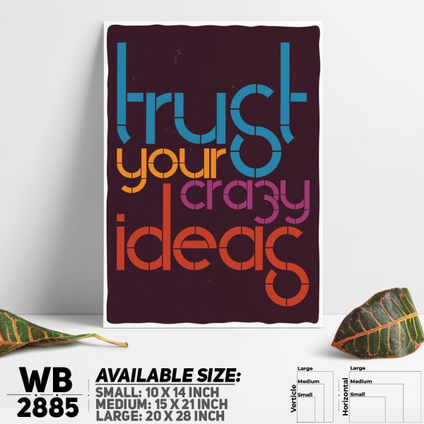 DDecorator Trust Yourself - Motivational Wall Canvas Wall Poster Wall Board - 3 Size Available - WB2885 - DDecorator