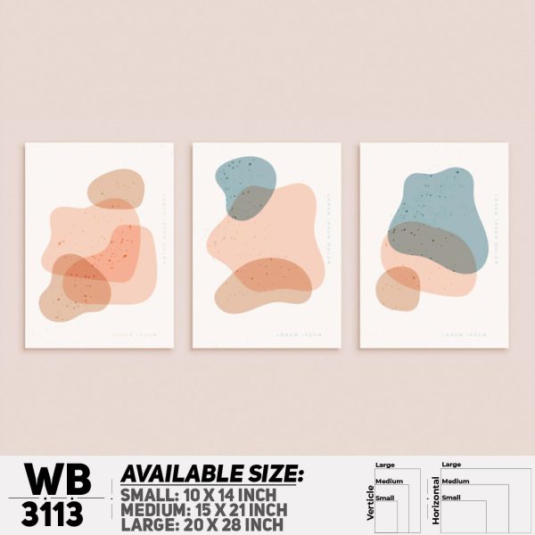 DDecorator Modern Abstract ArtWork (Set of 3) Wall Canvas Wall Poster Wall Board - 3 Size Available - WB3113 - DDecorator