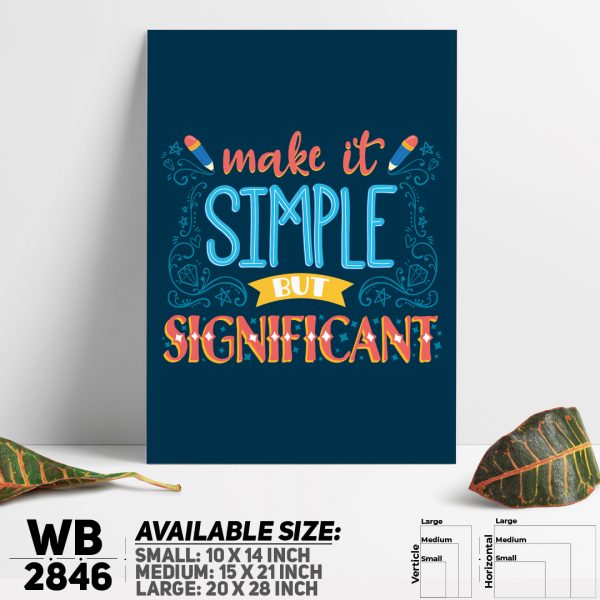 DDecorator Make It Simple - Motivational Wall Canvas Wall Poster Wall Board - 3 Size Available - WB2846 - DDecorator
