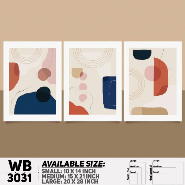DDecorator Modern Abstract ArtWork (Set of 3) Wall Canvas Wall Poster Wall Board - 3 Size Available - WB3031 - DDecorator
