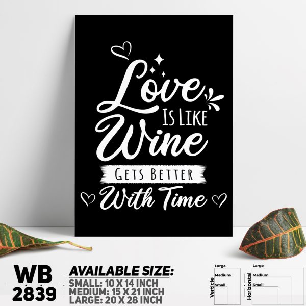 DDecorator Love Get's Better With Time - Motivational Wall Canvas Wall Poster Wall Board - 3 Size Available - WB2839 - DDecorator