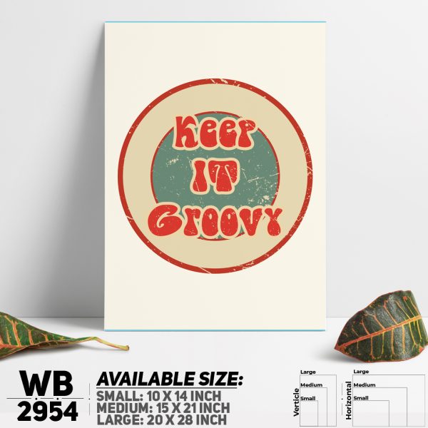 DDecorator Keep It Groovy - Motivational Wall Canvas Wall Poster Wall Board - 3 Size Available - WB2954 - DDecorator
