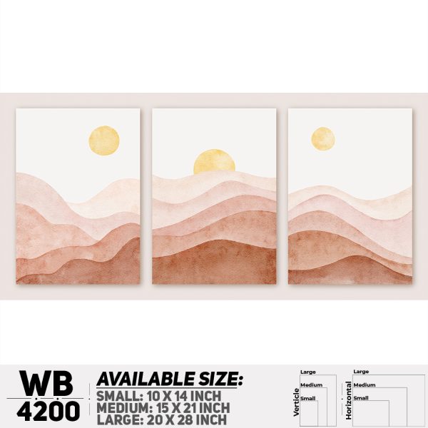 DDecorator Landscape & Horizon Design (Set of 3) Wall Canvas Wall Poster Wall Board - 3 Size Available - WB4200 - DDecorator