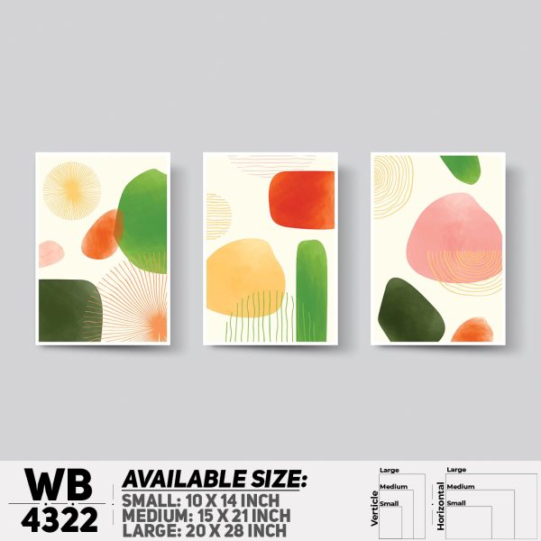DDecorator Water Painting Flower & Leaf (Set of 3) Wall Canvas Wall Poster Wall Board - 3 Size Available - WB4322 - DDecorator
