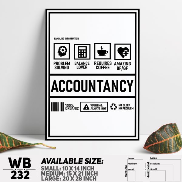 DDecorator Funny Accountant Parody Wall Canvas Wall Poster Wall Board - 3 Size Available - WB232 - DDecorator