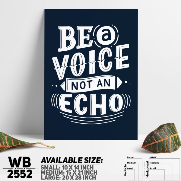 DDecorator Be a Voice - Motivational Wall Canvas Wall Poster Wall Board - 3 Size Available - WB2552 - DDecorator