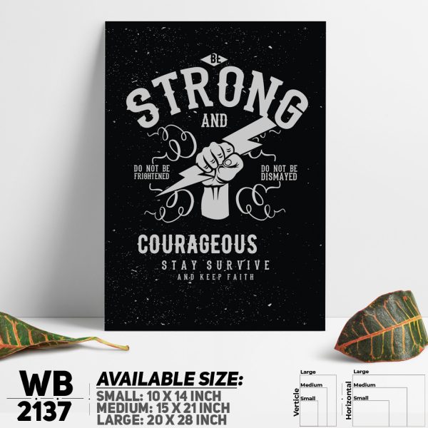 DDecorator Be Strong - Motivational Wall Canvas Wall Poster Wall Board - 3 Size Available - WB2137 - DDecorator