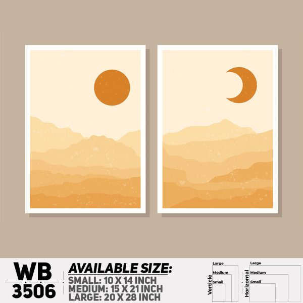 DDecorator Landscape Horizon Art (Set of 2) Wall Canvas Wall Poster Wall Board - 3 Size Available - WB3506 - DDecorator